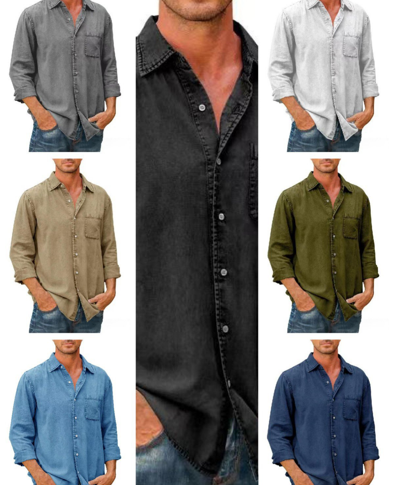 Liam Men's Denim Shirt | Soft Material, 1/4 Zipper Design 1