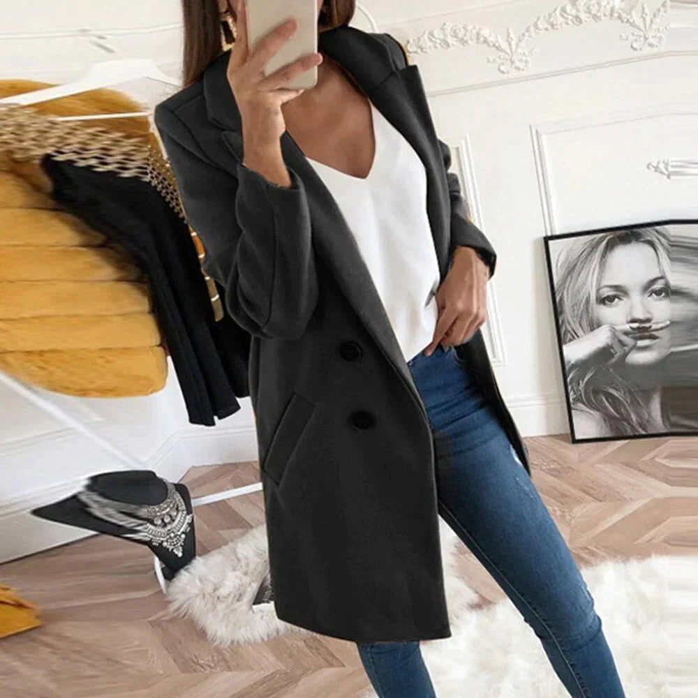 Lina Women's Classic Coat | Timeless Elegance 2