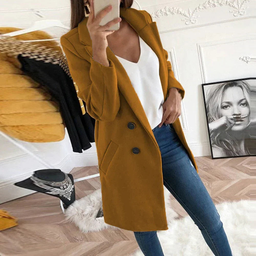 Lina Women's Classic Coat | Timeless Elegance 4