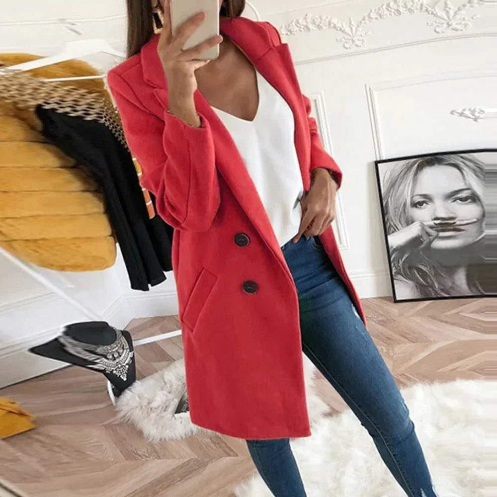 Lina Women's Classic Coat | Timeless Elegance 8