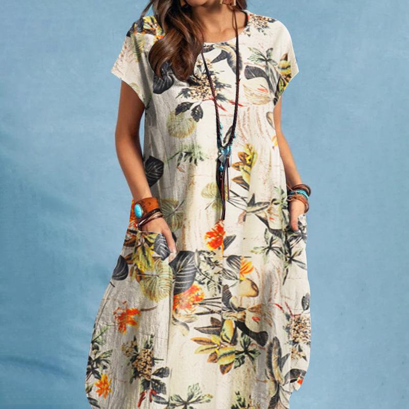 Lina Women's Floral Dress | Premium Cotton, A-Line Silhouette 2