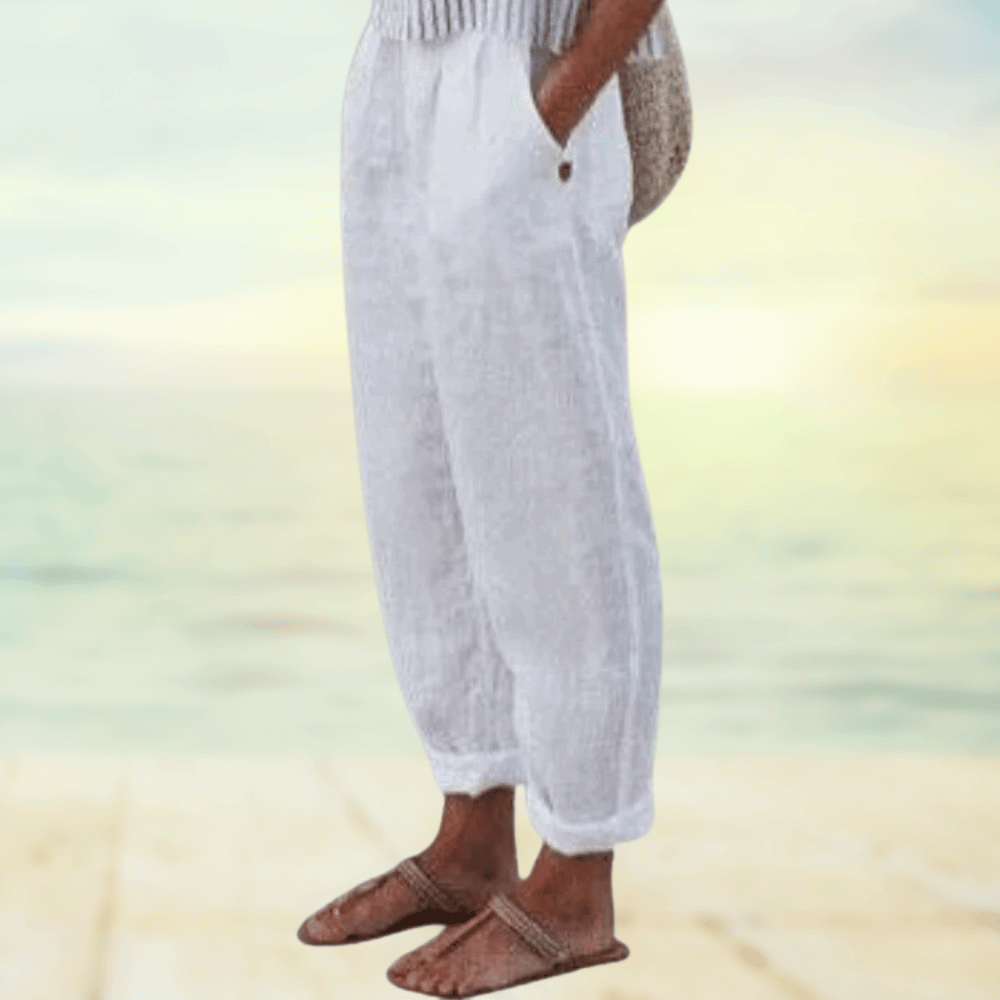 Lina Women's Linen Trousers | Breathable, Casual Summer Style 3