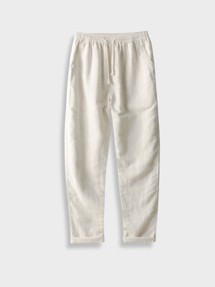 Lino Men's Linen Pants | Breathable Cotton-Linen Blend, Lightweight Summer Trousers 0