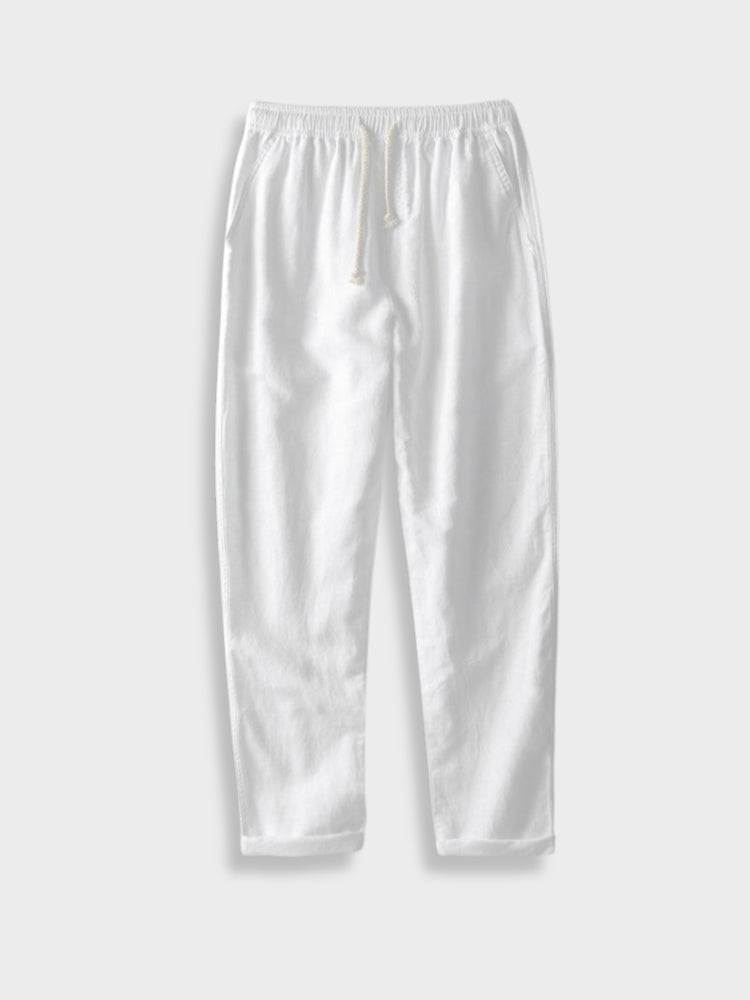 Lino Men's Linen Pants | Breathable Cotton-Linen Blend, Lightweight Summer Trousers 5