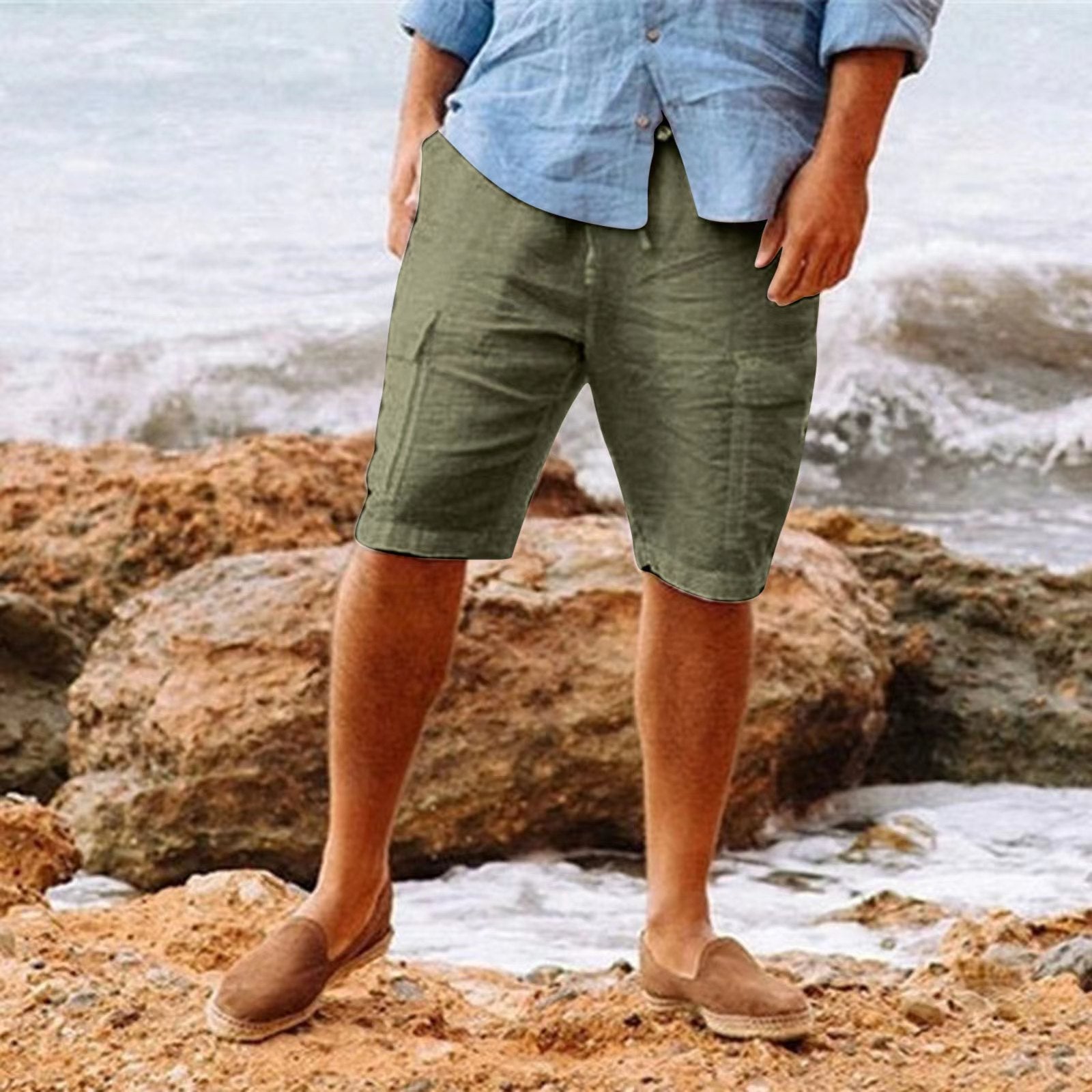 Lino Men's Linen Shorts | Breathable Natural Fabric, Summer Essential 0