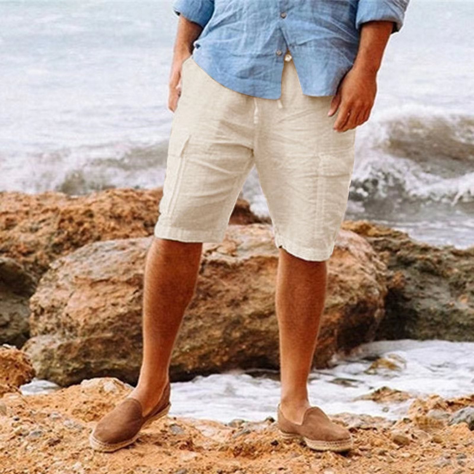 Lino Men's Linen Shorts | Breathable Natural Fabric, Summer Essential 1
