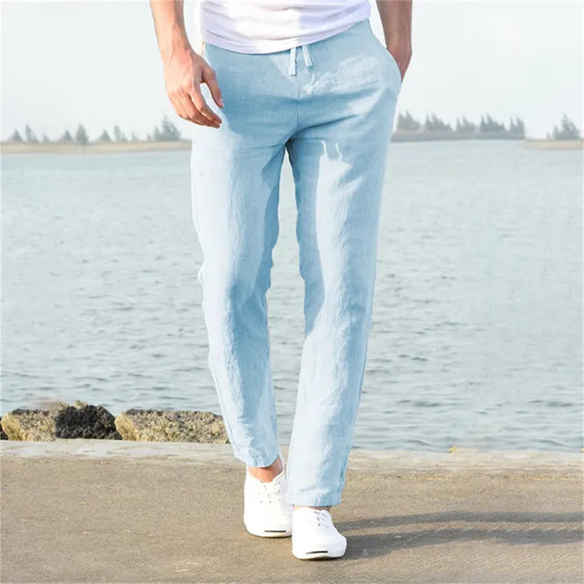 Lino Men's Trousers | Breathable Linen-Cotton Blend, Casual Fit 2