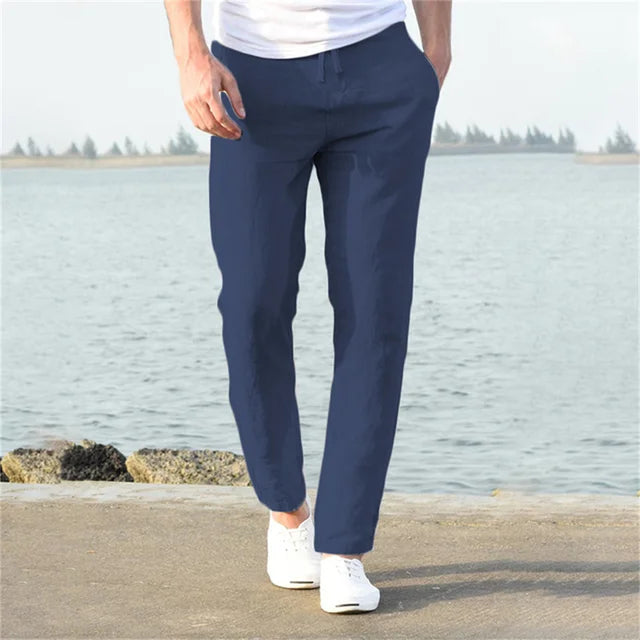 Lino Men's Trousers | Breathable Linen-Cotton Blend, Casual Fit 5