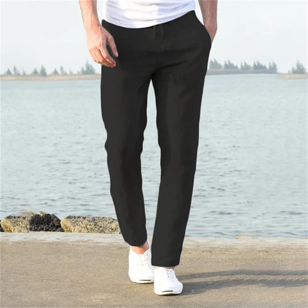 Lino Men's Trousers | Breathable Linen-Cotton Blend, Casual Fit 7
