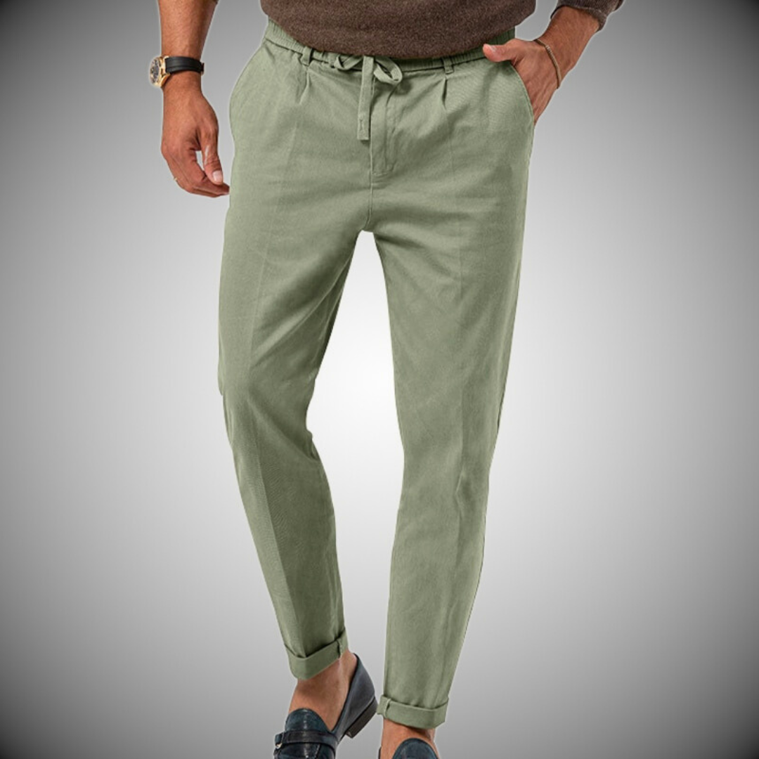 Lino Men's Trousers | Premium Linen-Cotton Blend, Lightweight Comfort 0