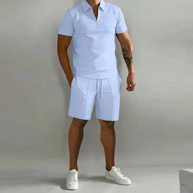 Lorenzo Men's Summer Set | Premium Polo and Shorts, Comfortable Fit 1