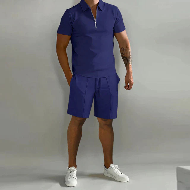 Lorenzo Men's Summer Set | Premium Polo and Shorts, Comfortable Fit 7