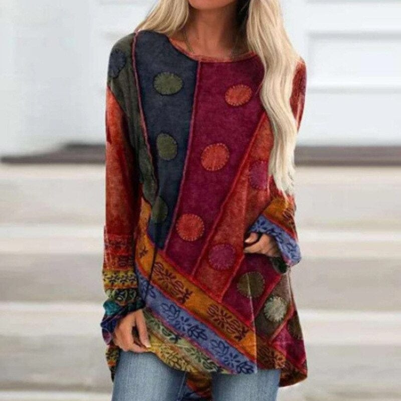 Luna Women's Sweater | 100% Cotton, Vintage-Inspired Autumn Top 1