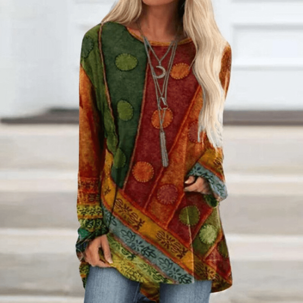 Luna Women's Sweater | 100% Cotton, Vintage-Inspired Autumn Top 2