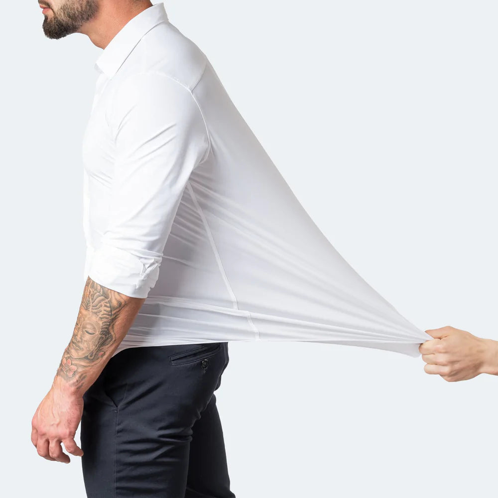 Luxe Men's Stretch Shirt | Moisture-Wicking, Wrinkle-Resistant 3