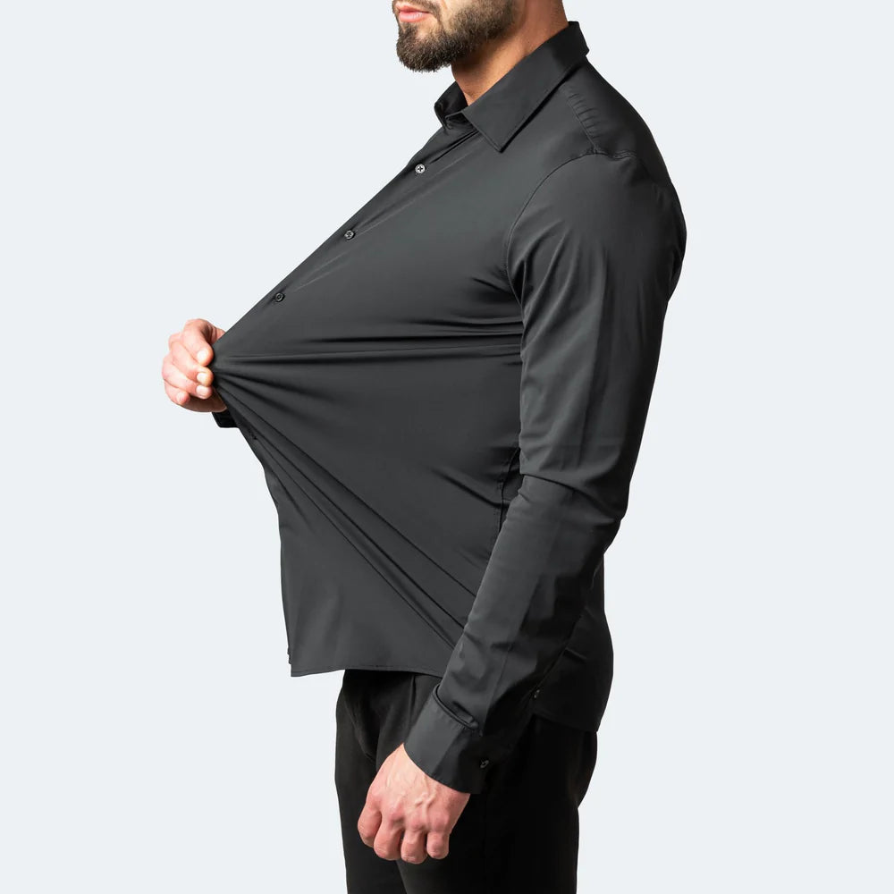 Luxe Men's Stretch Shirt | Moisture-Wicking, Wrinkle-Resistant 4