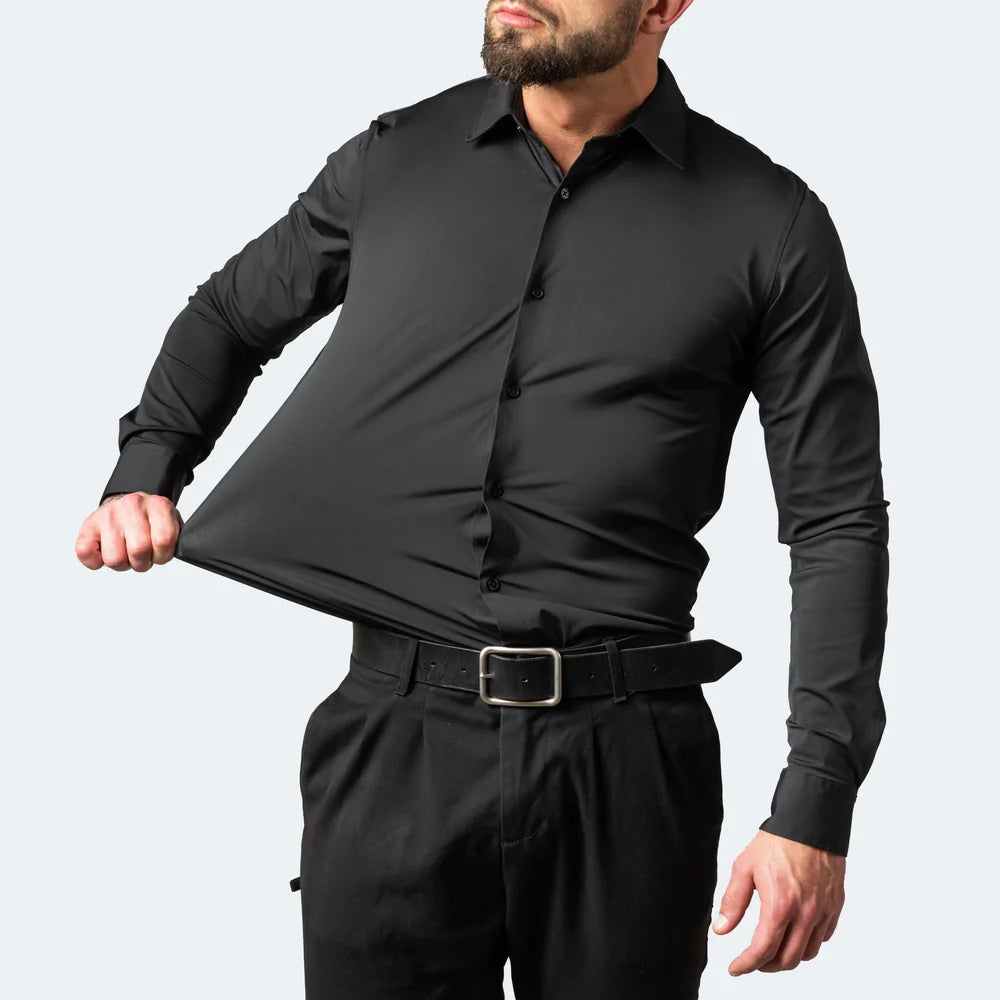 Luxe Men's Stretch Shirt | Moisture-Wicking, Wrinkle-Resistant 6