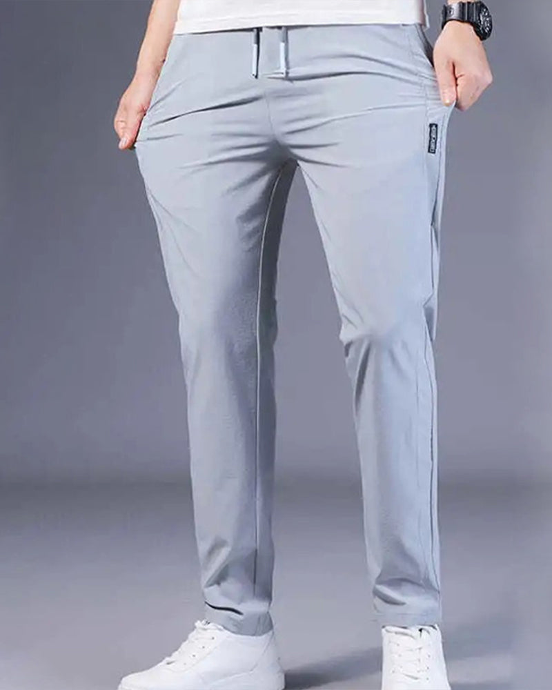 Luxe Men's Trousers | High-Quality Cotton, Quick-Drying Chinos 4