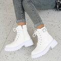 Luxe Women's Boots | Leather, Platform Sole with Bow Fastening 0