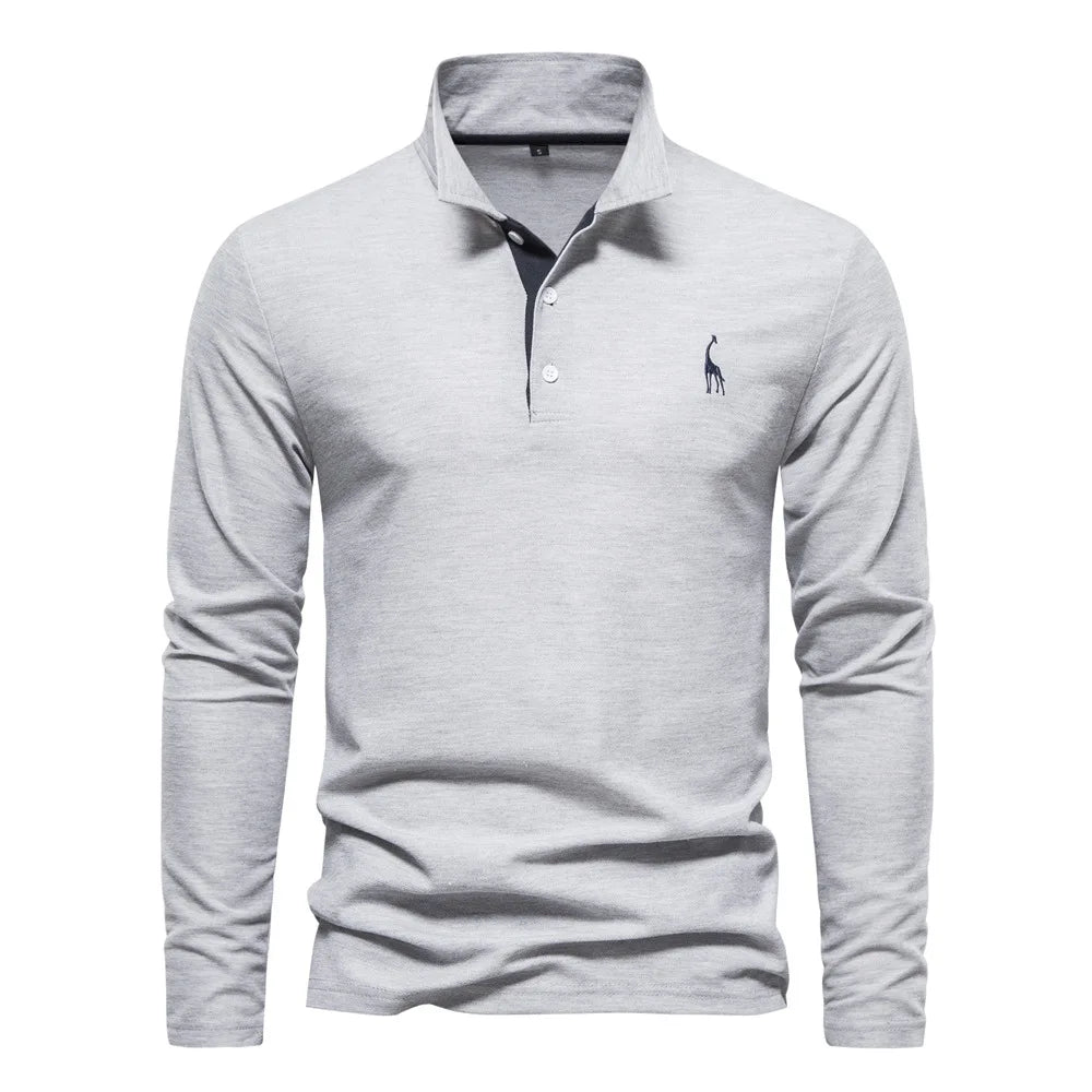 Lyle Men's Long Sleeve Polo | Soft, Casual Style 4
