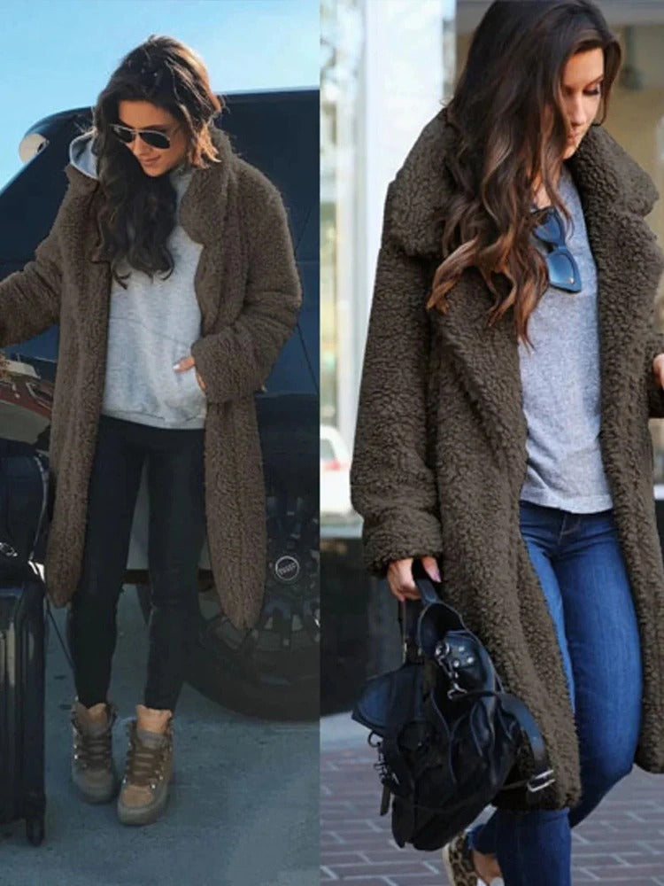 Madelon Women's Teddy Coat | Faux Fur, Hidden Pockets, Stylish Winter Warmth 5