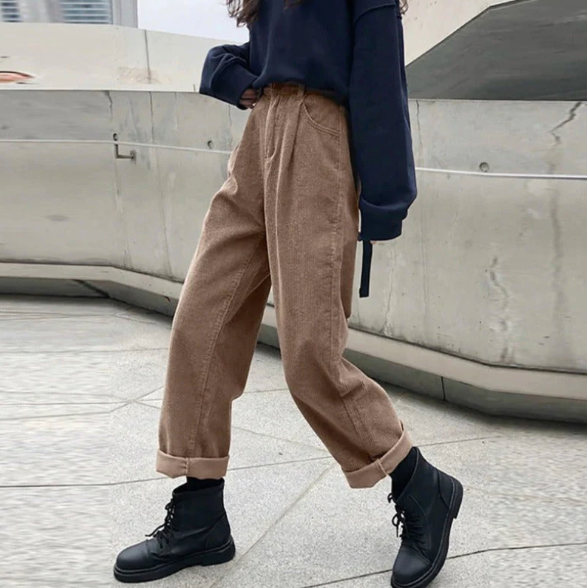 Mali Women's Trousers | Soft Corduroy, Casual Style 4