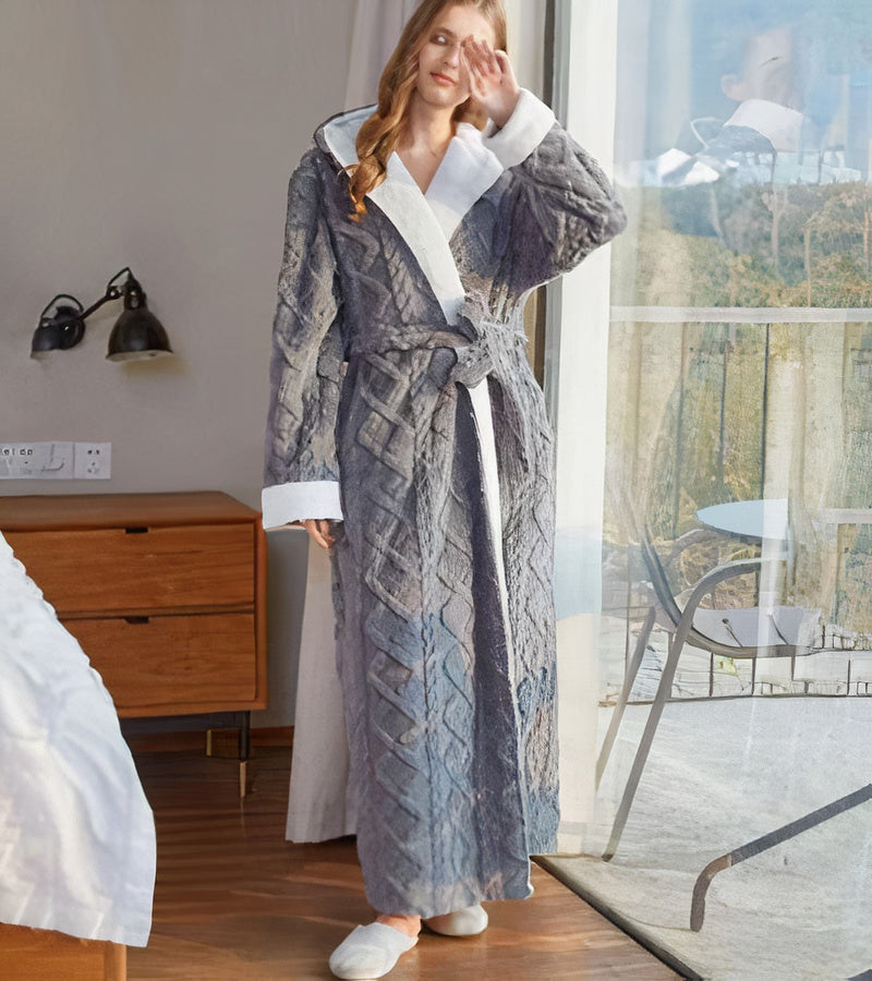 Mara Women's Fleece Bathrobe | Luxurious Warmth, Cozy Spa Robe 1