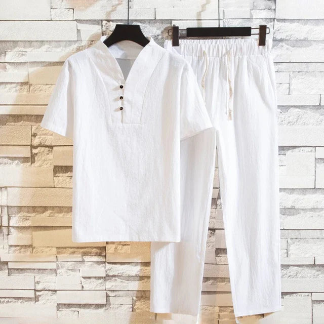 Maverick Men's Linen Set | Breathable Fabric, Chic Comfort 0