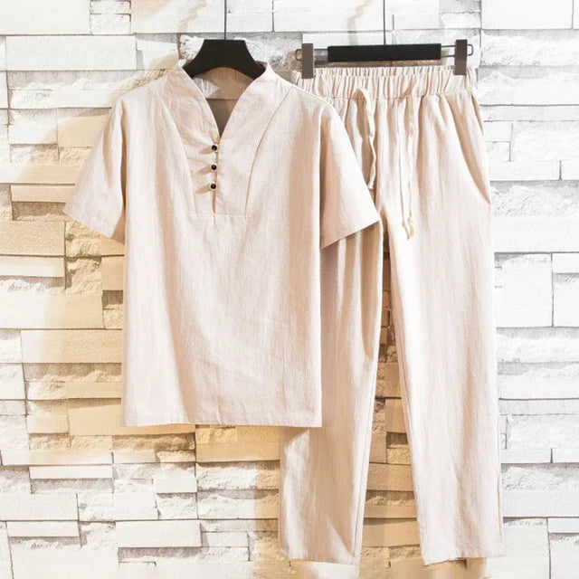 Maverick Men's Linen Set | Breathable Fabric, Chic Comfort 4