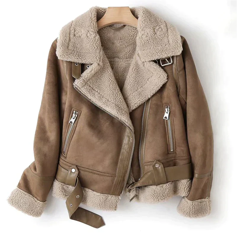 Maverick Women's Leather Jacket | Sherpa Lining, Trendy Style 0