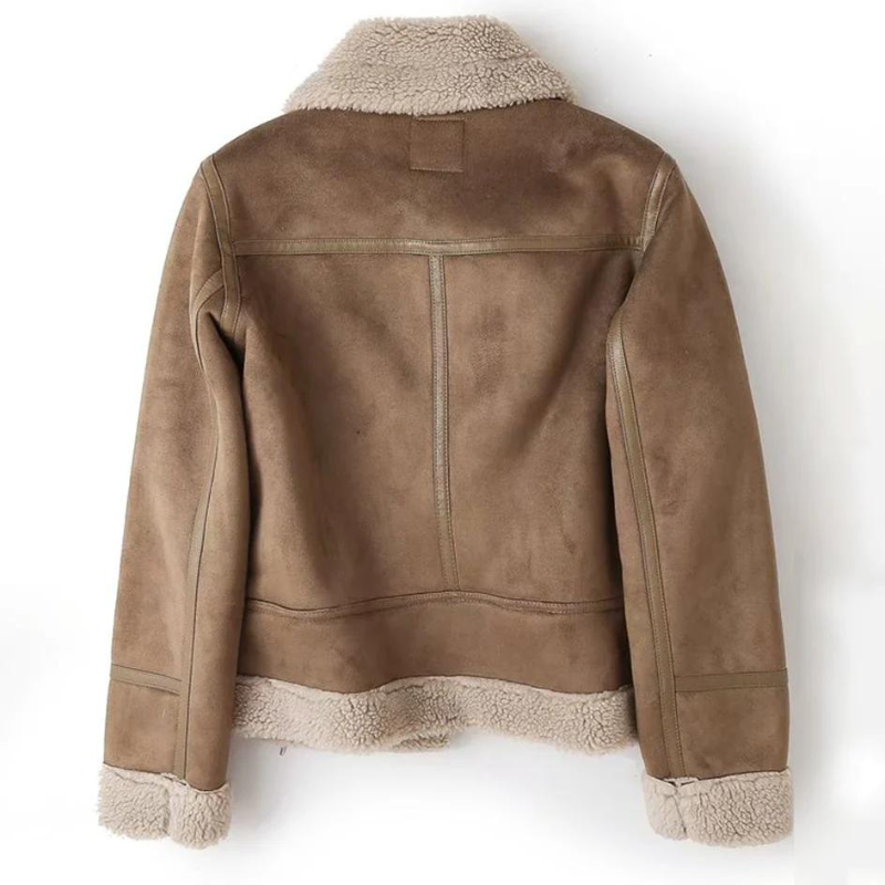 Maverick Women's Leather Jacket | Sherpa Lining, Trendy Style 1