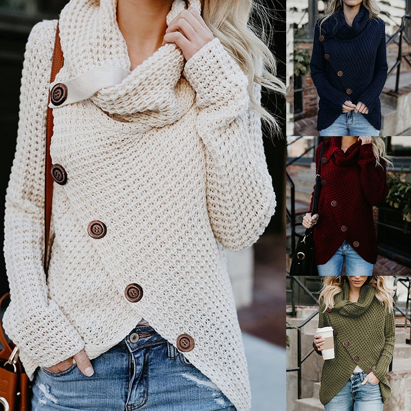 Maya Plus Size Turtleneck Sweater | Cozy Polyester-Cotton Blend 0