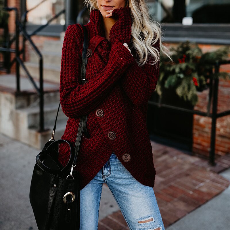 Maya Plus Size Turtleneck Sweater | Cozy Polyester-Cotton Blend 3