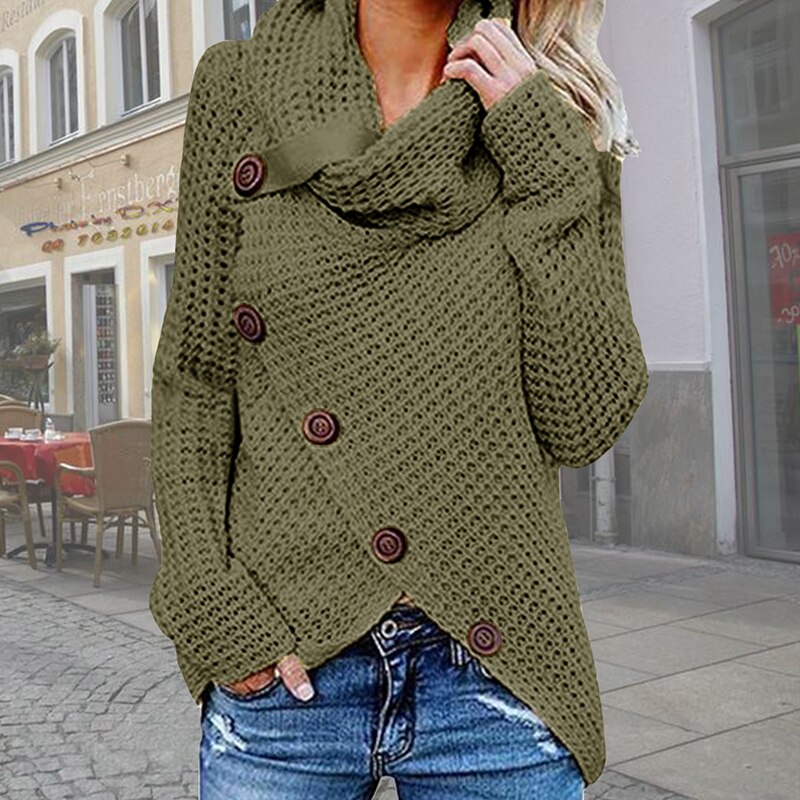 Maya Plus Size Turtleneck Sweater | Cozy Polyester-Cotton Blend 6