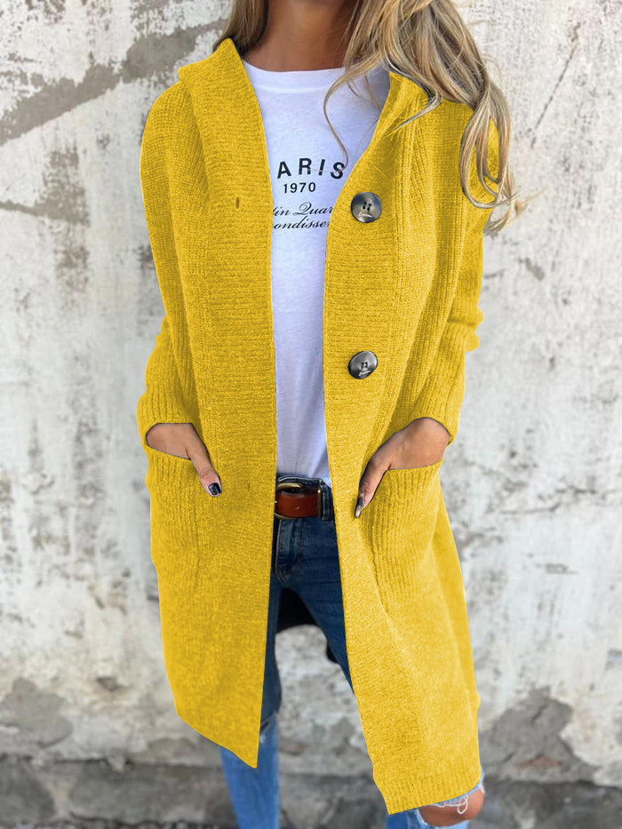 Maya Women's Long Cardigan | Cozy Knit with Hood, Elegant Design 4