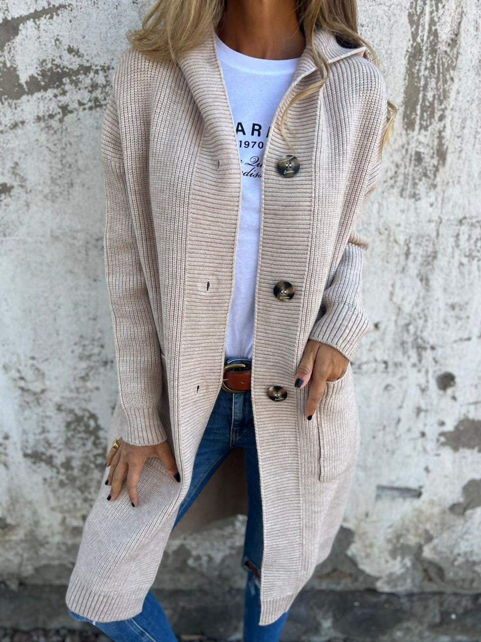 Maya Women's Long Cardigan | Cozy Knit with Hood, Elegant Design 7