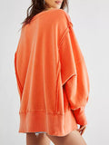 Mika Women's Oversized Sweatshirt | Soft Cotton Blend, Casual Style 0
