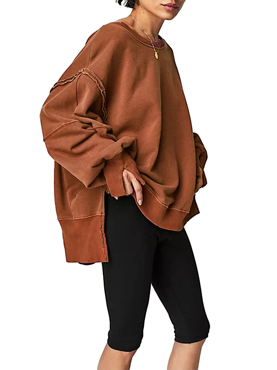 Mika Women's Oversized Sweatshirt | Soft Cotton Blend, Casual Style 12