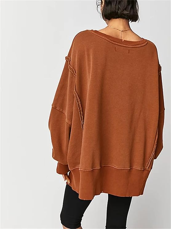 Mika Women's Oversized Sweatshirt | Soft Cotton Blend, Casual Style 2