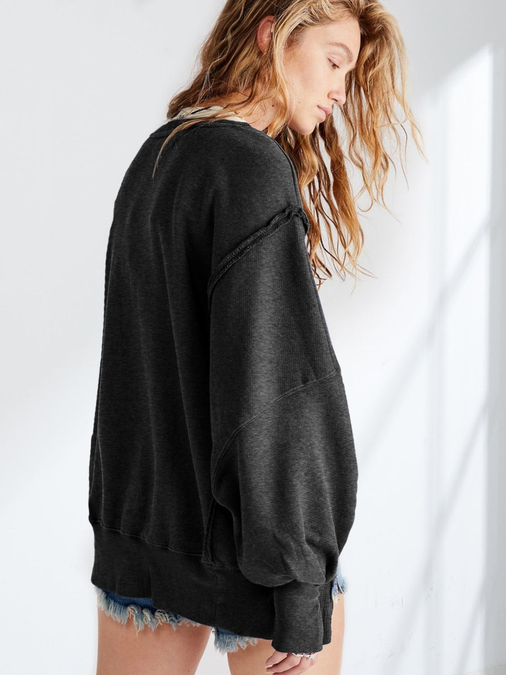Mika Women's Oversized Sweatshirt | Soft Cotton Blend, Casual Style 5