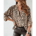Mila Women's Long Sleeve Shirt | Trendy Leopard Print 0