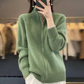Mila Women's Wool Cardigan | Cozy Zip Design 0
