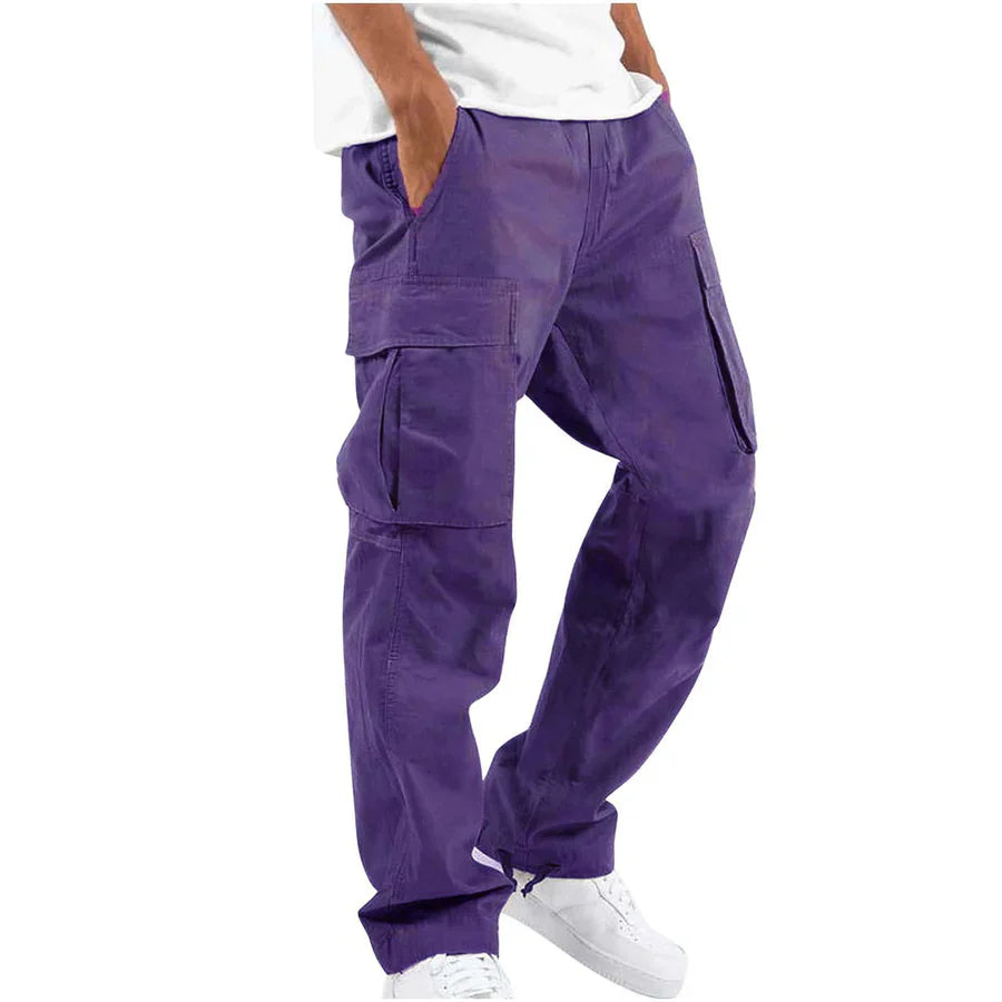 Milo Men's Cargo Pants | Relaxed Fit, Black, Versatile Style 7