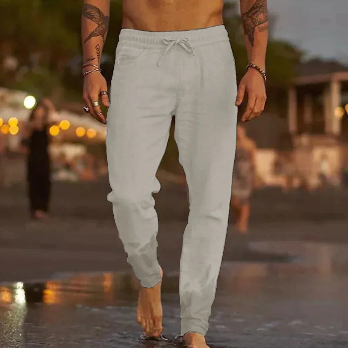 Milo Men's Linen Pants | Premium Breathable Comfort, Casual Style 2