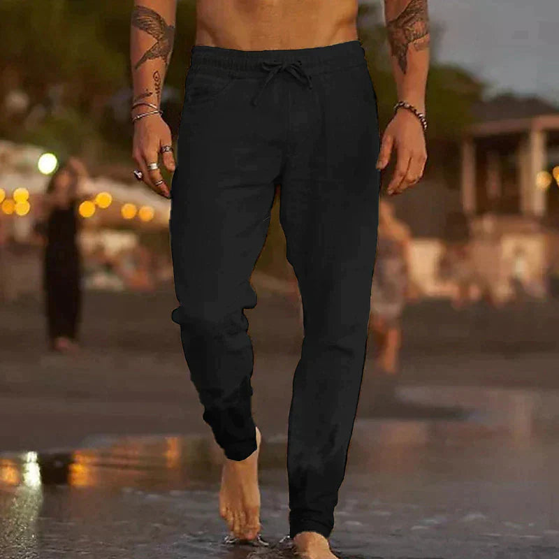 Milo Men's Linen Pants | Premium Breathable Comfort, Casual Style 3
