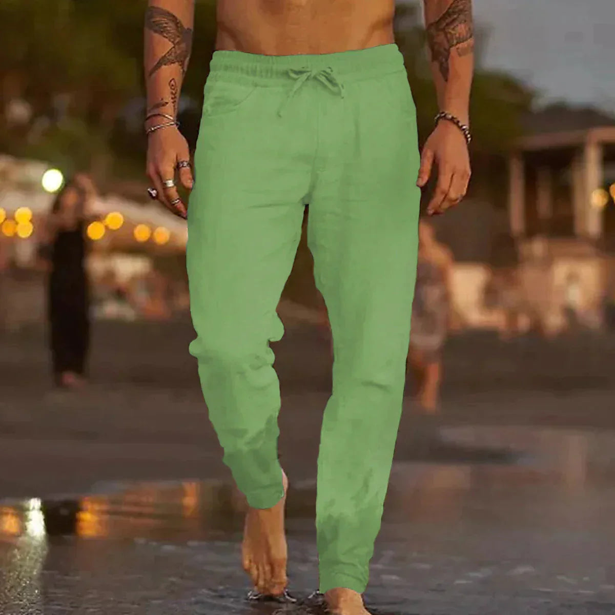 Milo Men's Linen Pants | Premium Breathable Comfort, Casual Style 8