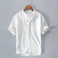 Milo Men's Short Sleeve Linen Shirt | Breathable Comfort, Relaxed Fit 0