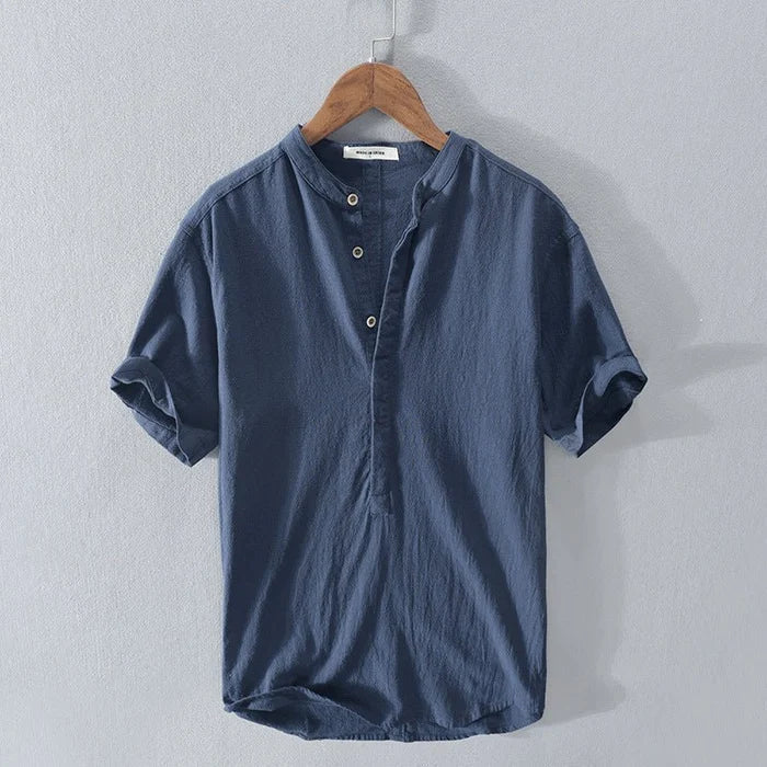 Milo Men's Short Sleeve Linen Shirt | Breathable Comfort, Relaxed Fit 2