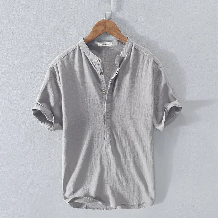 Milo Men's Short Sleeve Linen Shirt | Breathable Comfort, Relaxed Fit 3