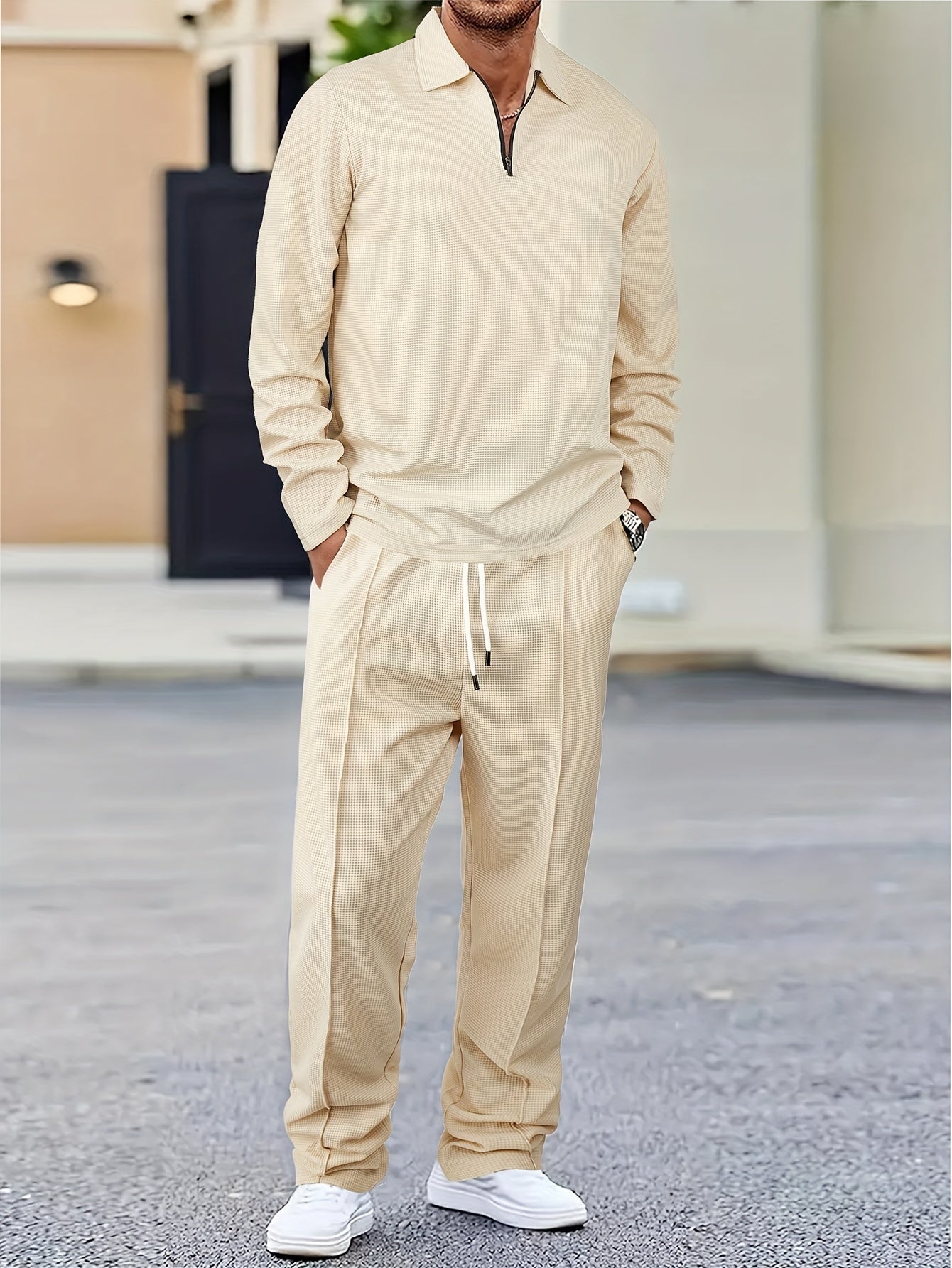 Milo Men's Tracksuit | Modern Wide-Leg Design with Pockets 1